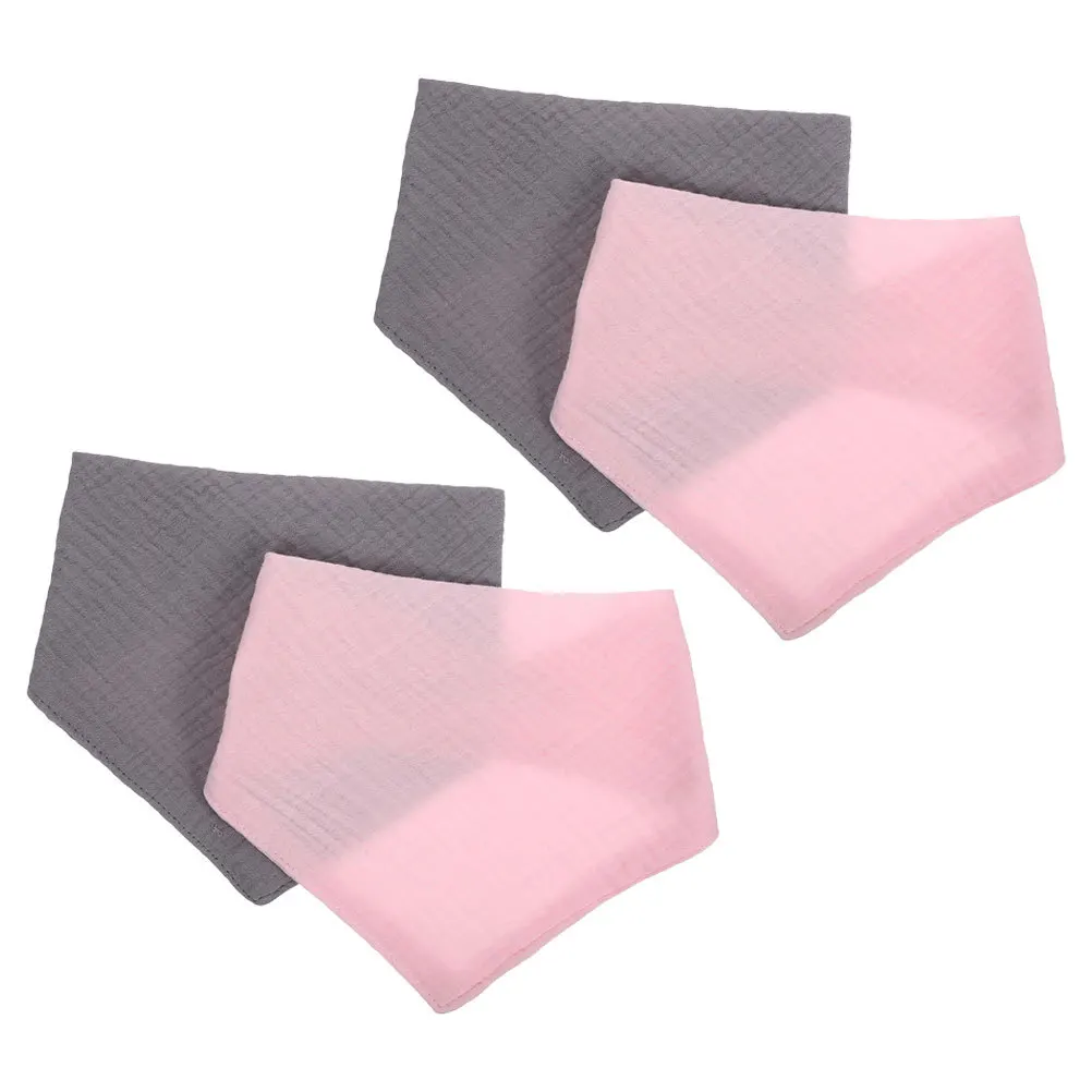 Baberos Bandana de algodón para bebé, niño y niña, Material PP, fácil uso, protección para babear, babero, 4 Uds.