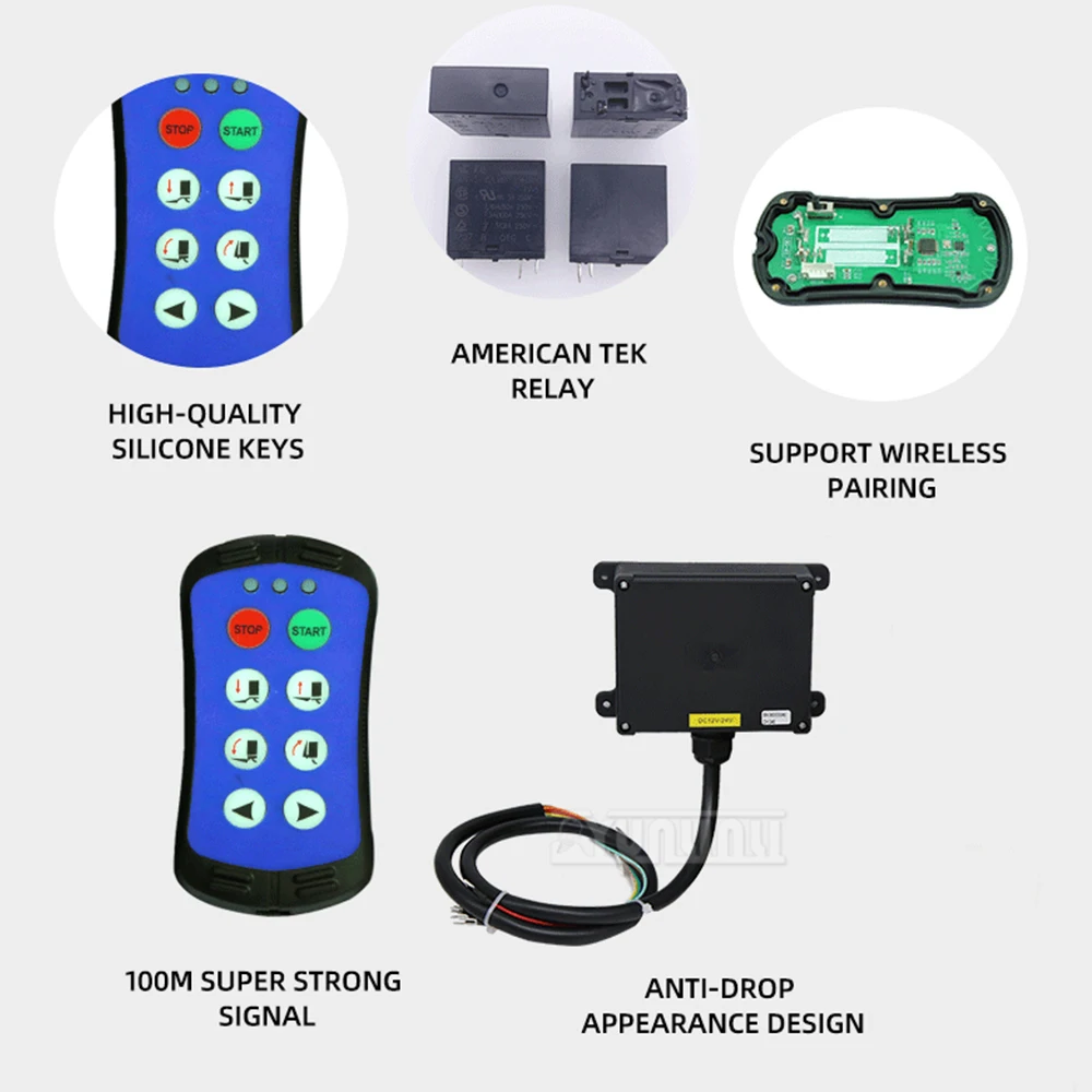 Control remoto inalámbrico industrial para tablero trasero de camión, sistema de control de puerta trasera de elevación hidráulica pequeña