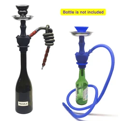 Hookah Liquor Bottle Silicone Kit Flavor Smoking Set Whiskey Glass Vodka Champagne Water Pipe Hiking Hookha Stem Travel Nargileh