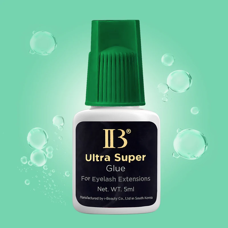 1 bottiglia IBeauty Ultra Super Colla Estensione ciglia finte Asciugatura rapida Lunga ultima Corea Beauty Shop Forniture adesive IB Tappo verde