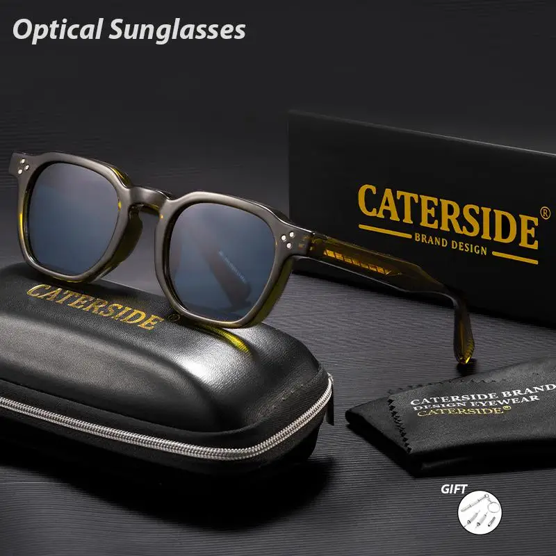 CATERSIDE Modische verschreibungspflichtige Herren-Sonnenbrille, quadratisches Design, individuelle Sonnenbrille, Damen-Reise-Party, optische Brillen – Detail 5