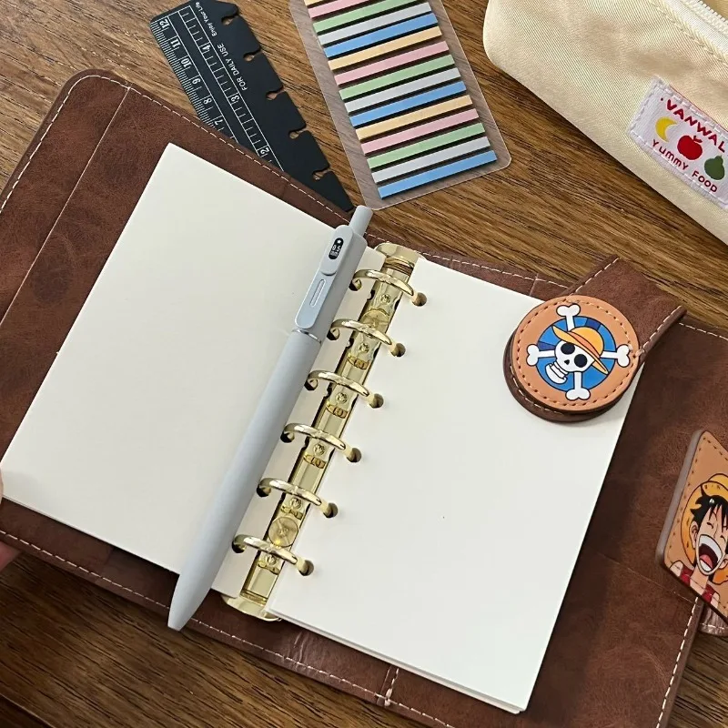 One Piece A7 Notebook Anime Peripheral Leather Cute Personality Kawaii Loose-leaf Accounting Book Diary Holiday Gift Wholesale view 5