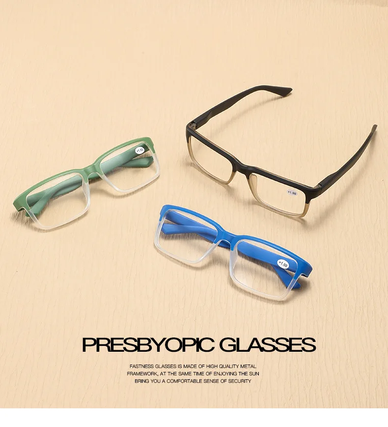 Männer Lesebrille Anti Blaues Licht PC Platz Retro Frauen Presbyopie Brille Widerstehen Müdigkeit Lesen Linsen mit Rezept + 1 + 1,5 + 2 – Detail 1