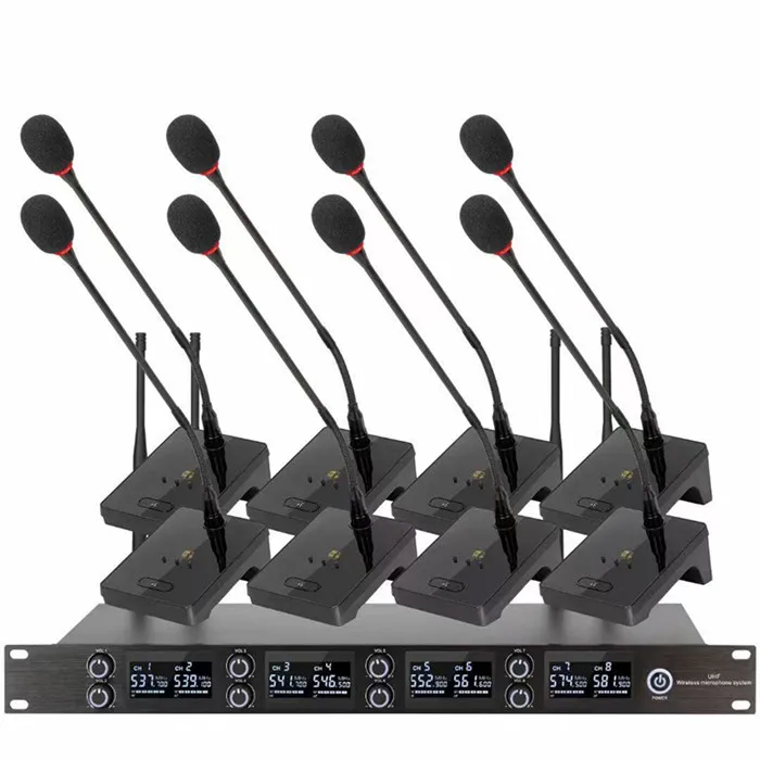 550-587 mhz K-25R 8 canales al aire libre uhf karaoke canto rendimiento sistema de sonido sistema de micrófono inalámbrico profesional