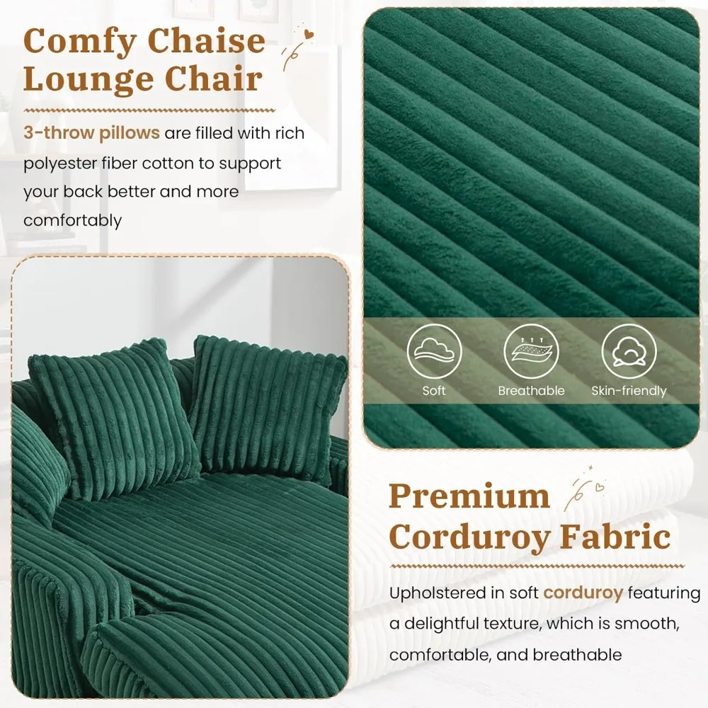 Sofá-cama moderno estofado de veludo de 52,2 polegadas com assento profundo e 3 almofadas e braços, sofá-cama para sala de estar