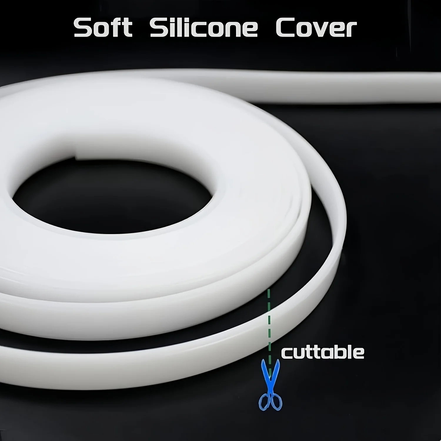 5m/10m Silicone LED Lampshade, Aluminum Profile Silicone Channel Diffuser Flexible PC Lampshade Cable, Freely Installable (20mm)