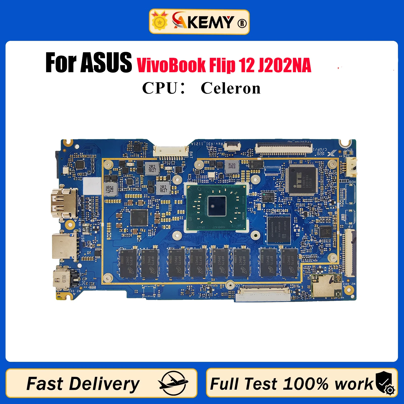 

TP202NA Материнская плата для ноутбука ASUS VivoBook Flip TP202N VivoBook Flip 12 J202NA TP202NA TP202NAS Материнская плата с процессором Celeron stk