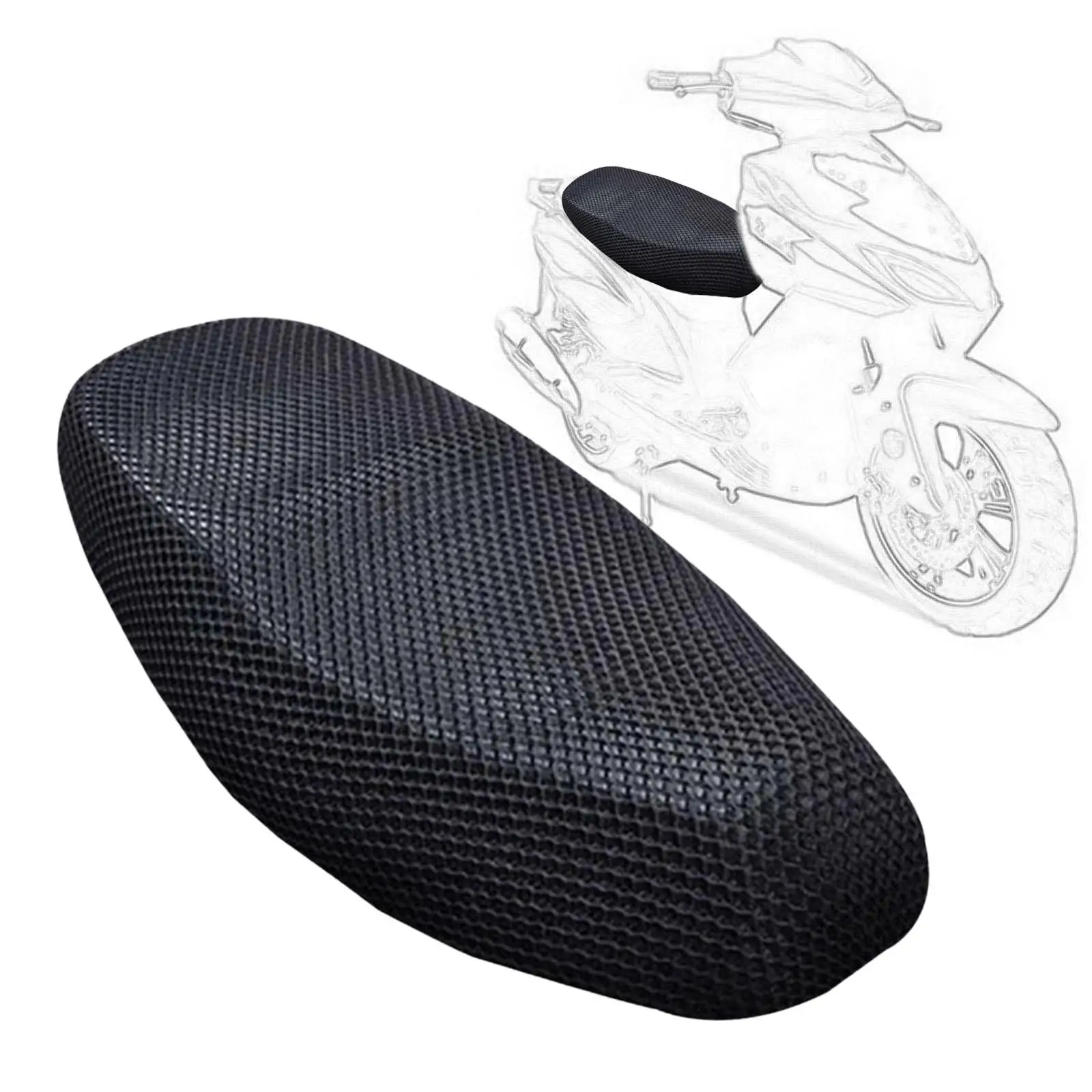 

Motorcycle Cushion Cover Flexible Scratchproof Comfortable Easy to Install Elastic Motor Seat Pad Cover for Scooters Accs