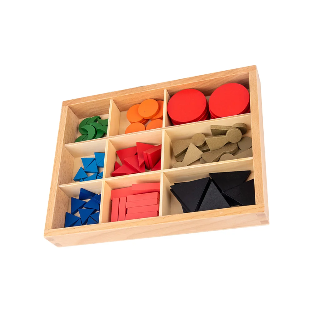 Puzzle en bois Montessori fuchsia pour enfants, jouet coloré, symboles de base, nuit de Noël