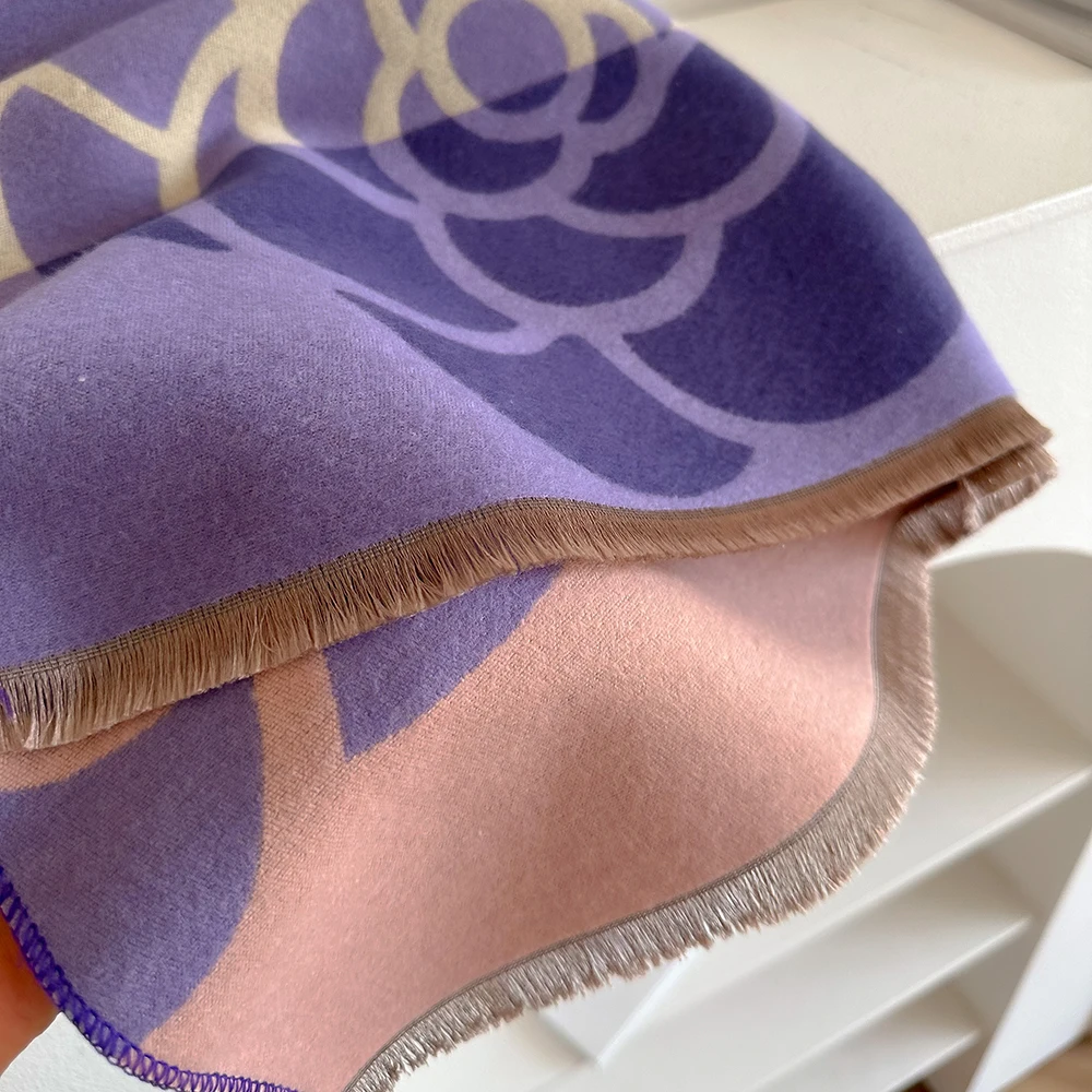 Kaschmir-Schal für Frauen, dick, warm, Winterdecke, Marke, weiblich, Luxus-Qualität, Schal, Wickeltuch, Bufanda 2024, Poncho Echarpe Pashmina – Detail 21