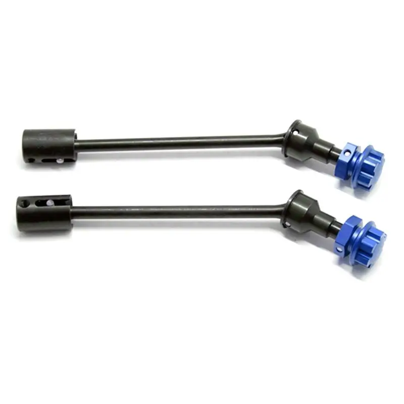 AS96-4Pcs 8996X Steel Extended Drive Shaft CVD With Splined Wheel Hex For 1/10 Traxxas MAXX Widemaxx RC Car Parts Blue