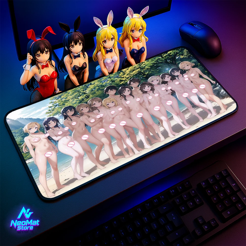 

Эротический коврик для мыши в стиле аниме, коврик для девочек, большой коврик для стола в стиле хитай, большой коврик для бедер, Nsfw Waifu Lovers, игровой коврик телесного цвета ​ Подушка