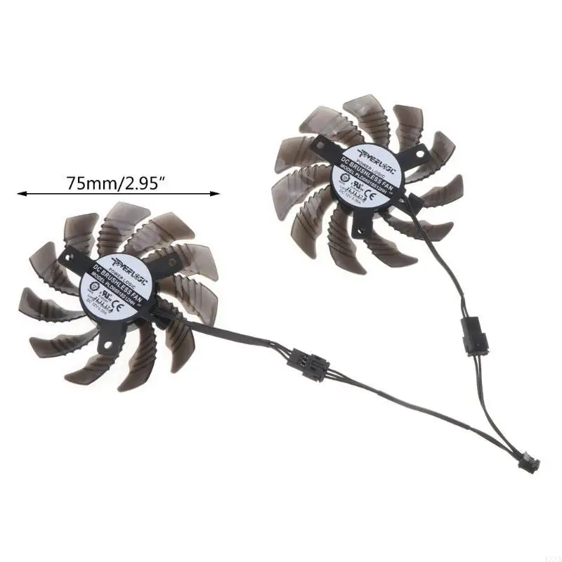 LXAA 1/2PCS 75mm 그래픽 카드 냉각 팬 PLD08010S12HH 기가바이트용 12V 0.35ACooler