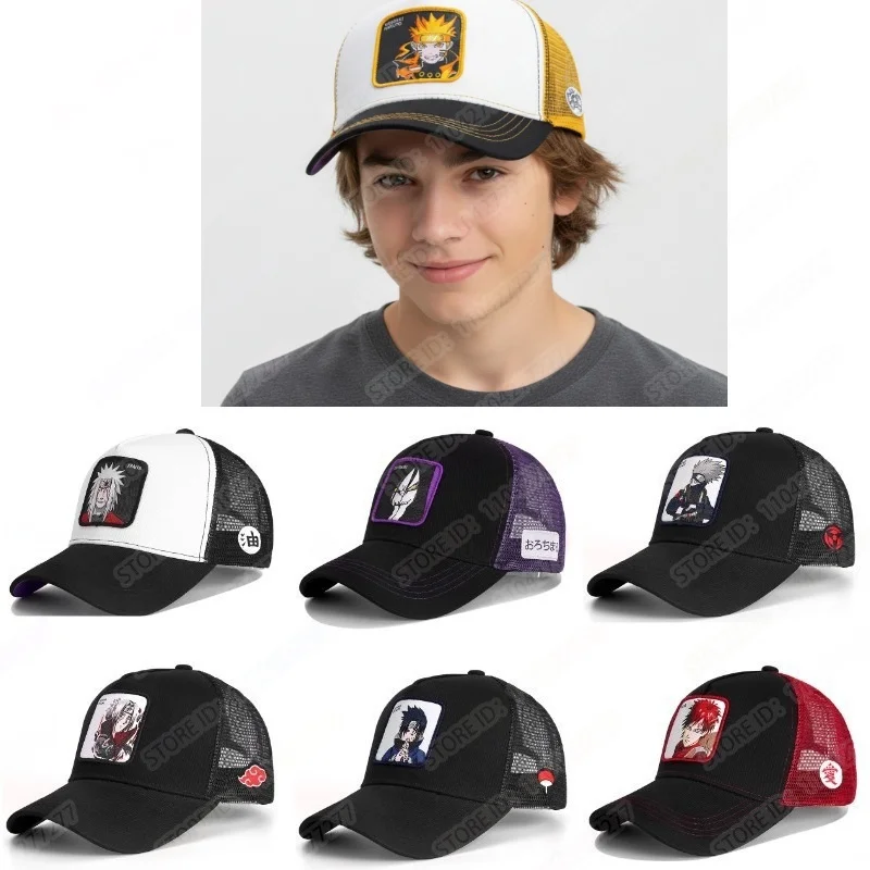 Anime dibujos animados Naruto nueva gorra de béisbol Uchiha Itachi estilos de Anime gorra hombres mujeres Hip Hop papá gorra de malla ajustable gorra de camionero