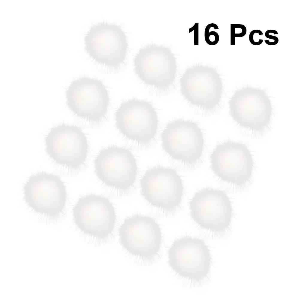

16pcs Simulation Plush Ball Eco-friendly Plush Ball Artificial Plush Ball for DIY Hat Clothes (16pcsd Ball Combinations 1- Botto