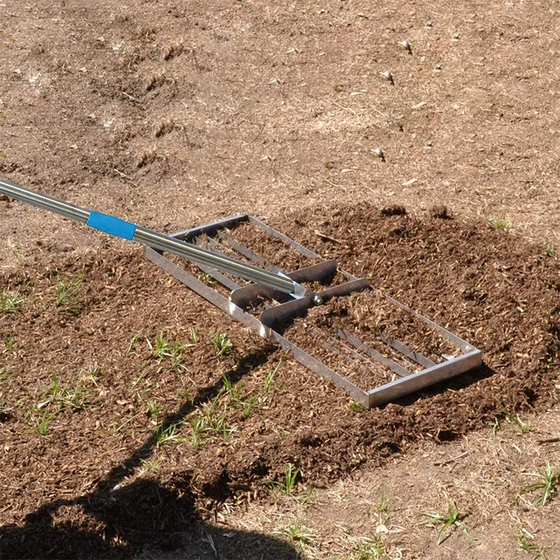 أدوات تشطيب الحديقة، أداة تسوية الجولف 304 من الفولاذ المقاوم للصدأ، أدوات تسوية الرمل في الحديقة، أدوات تنظيف الحدائق #4