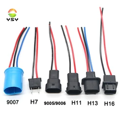 1pcs H11 H8 H13 H16 Male Adapter connector Wiring Harness 9005 9006 HB3 HB4 H7 Sockets Wire For Headlights Fog Lights Retrofit