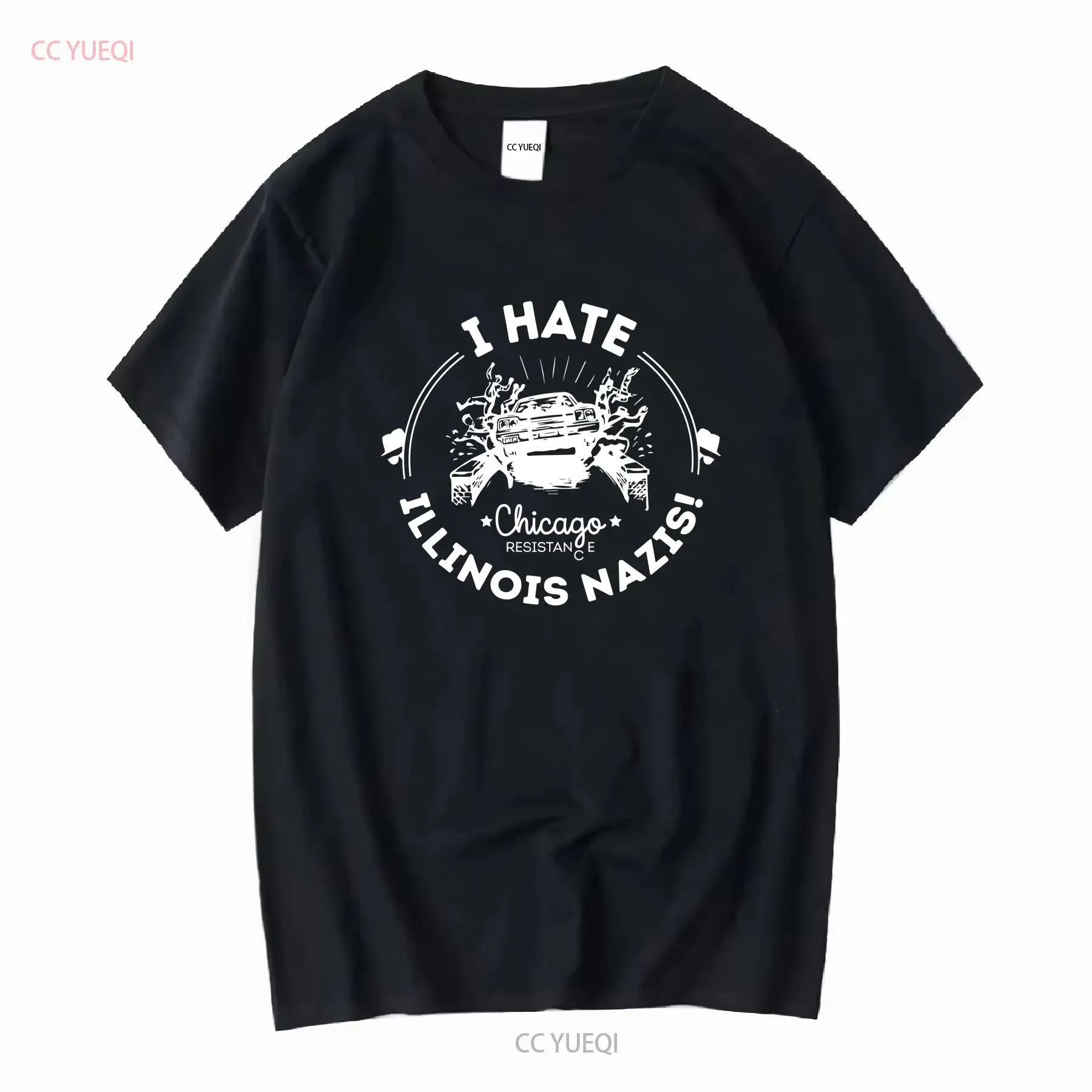 T Shirt Femme I Hate The Illinois Nazis Inspiré Par Blues Brothers Movie long or short sleeves vintage Washed Stylish Casual