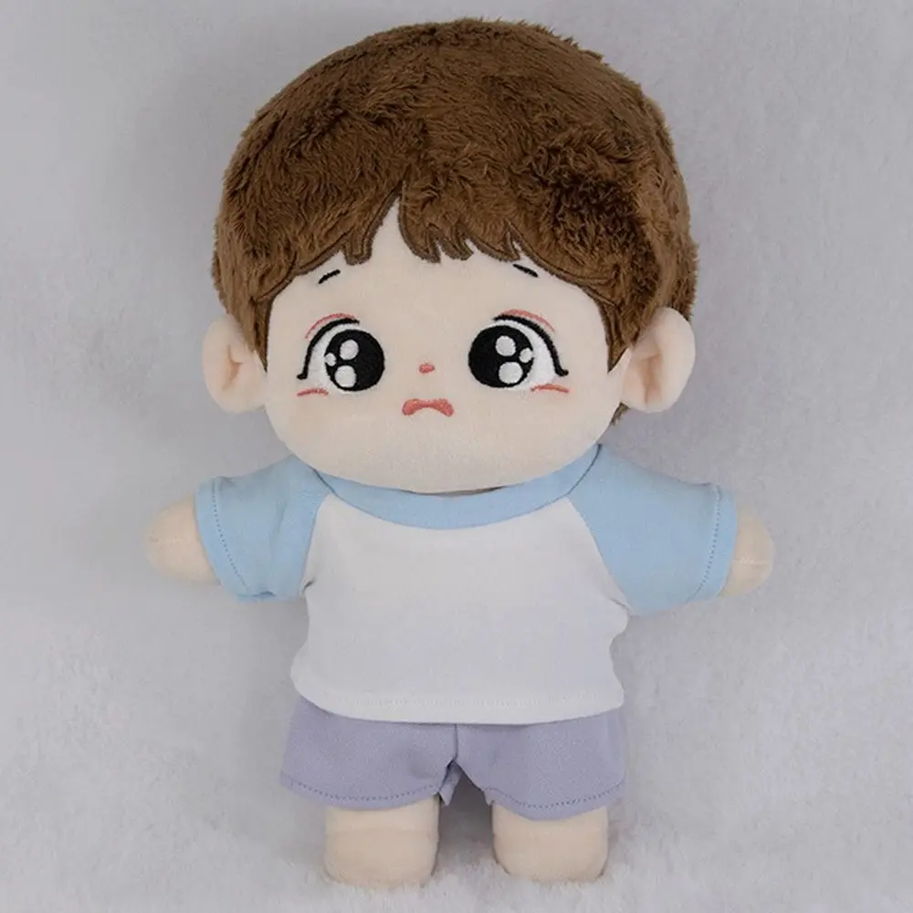 10cm Cotton Doll Clothes Casual Wear T-shirt Blouse Mini Clothes Tops For Cotton Stuffed Doll Toys Accessories Idol Doll Outfit