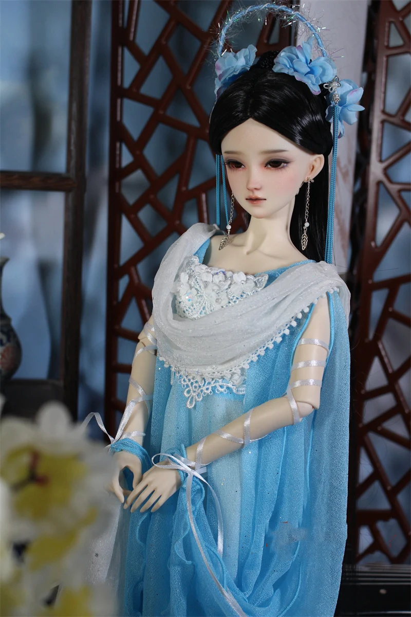 Disfraz antiguo a escala 1/4, ropa de hada Hanfu china, vestido largo para muñeca BJD/SD MSD SD13, accesorios para muñecas grandes A1865, 1/3