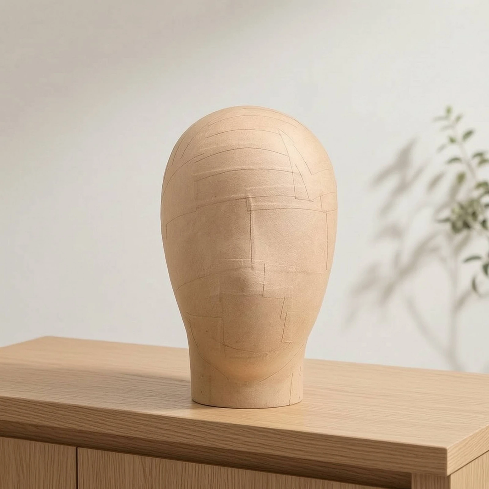 

Head Display Form Professional Paper Mannequin Head Hat Display Stand Elegant Long-Lasting for Boutiques, Retail Store