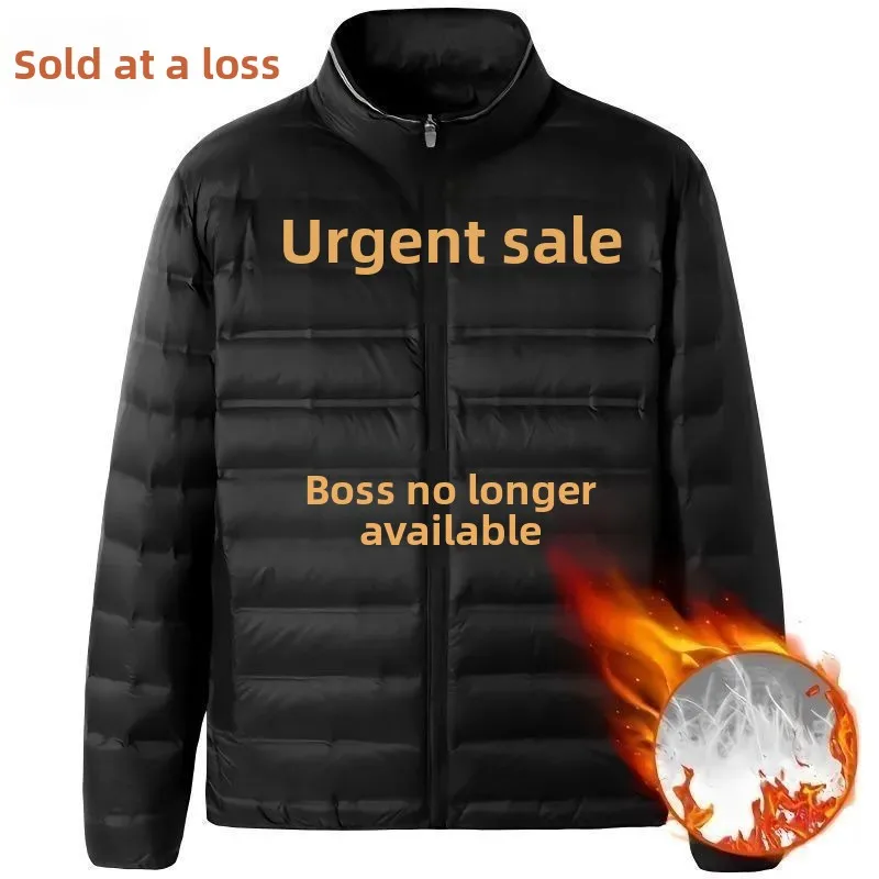 

Ultra-Thin Men's down Cotton Jaet Lightweight Faionable plus Size Long Sle Stand Collar Traditional Chinese Brand