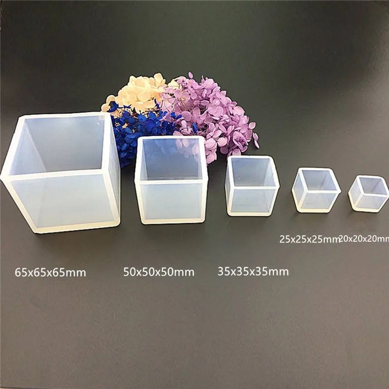 1pc Silicone Resin Mold For Jewelry Making Cube White DIY Making Crystal Epoxy Ring UV Resin Molds Accessories Epoxy Resin Tools view 2