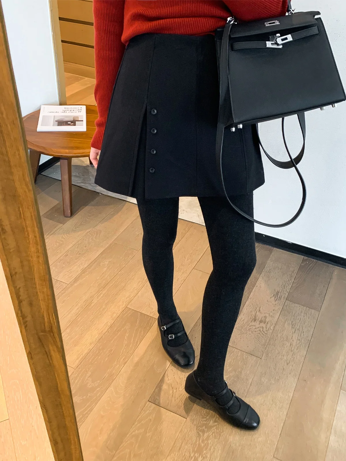 

Женские повседневные шорты-юбка с высокой талией, черные, бренд Love Devil Fi, зимняя новая модная коллекция