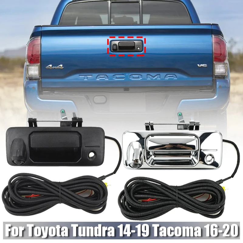 

Car Rear View Camera Handle With Keyhole Cable Assy 69090-0C090 For Toyota Tacoma 2016-2020 Tundra 14-19 Tailgate Handle Camera
