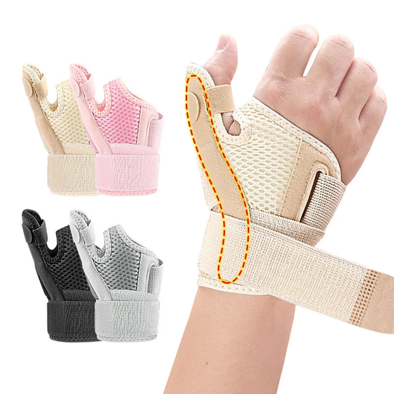 1Pcs Flexible Splint Wrist Thumb Support Brace for Tendonitis Arthritis Breathable Thumb Protector Guard Fits Right & Left Hand