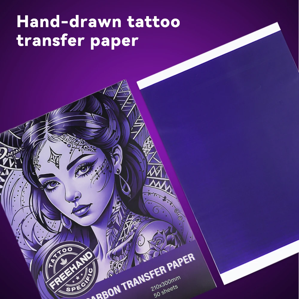 50pcs Hand Drawn Tattoo Transfer Paper Tattoo Transfer Paper Body Art A4 Transfer Printing Consumables