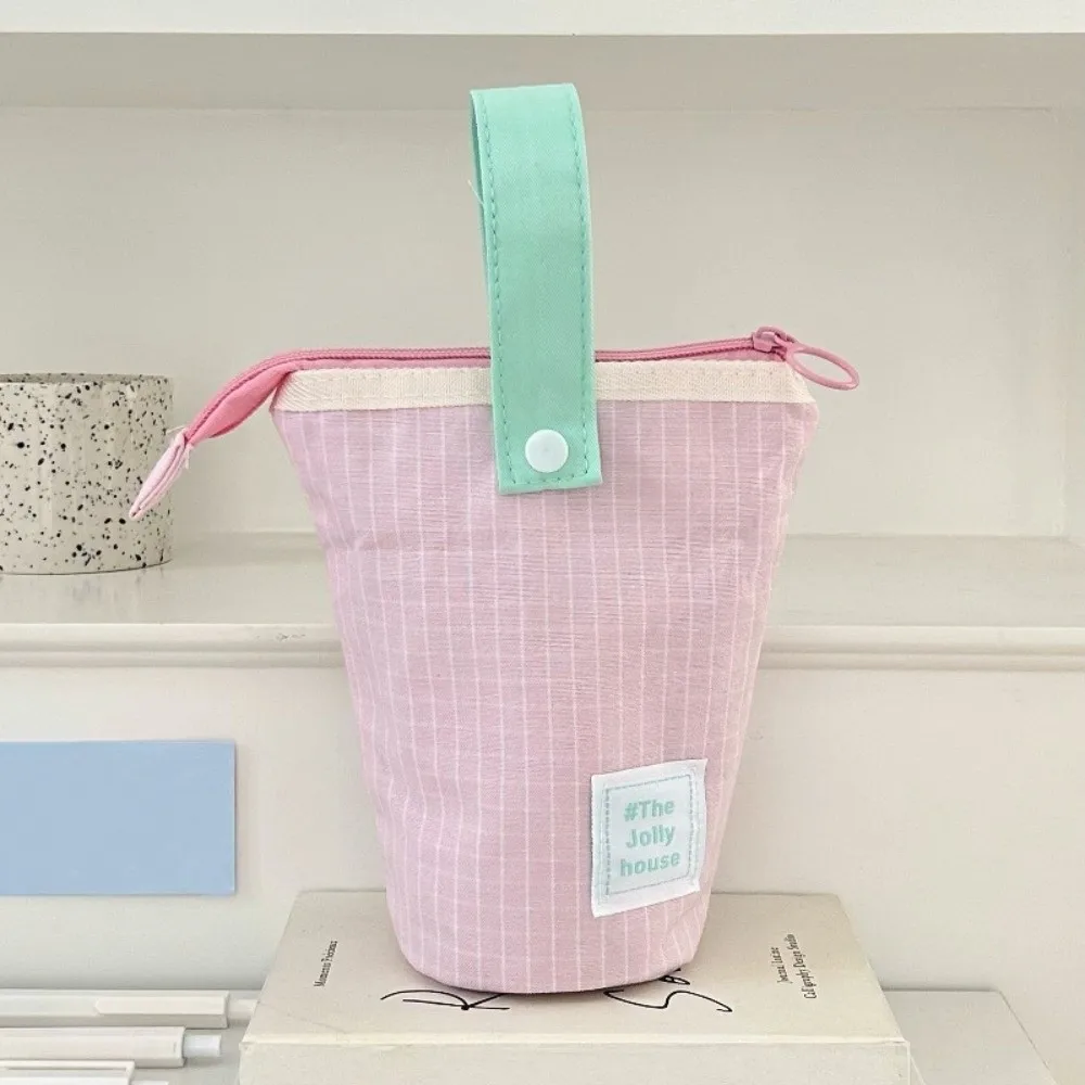 

Portable Multifunctional Standing Pencil Pouch Large Capacity Cute Style Portable Storage Holder Pencil Case Stationery Supplies