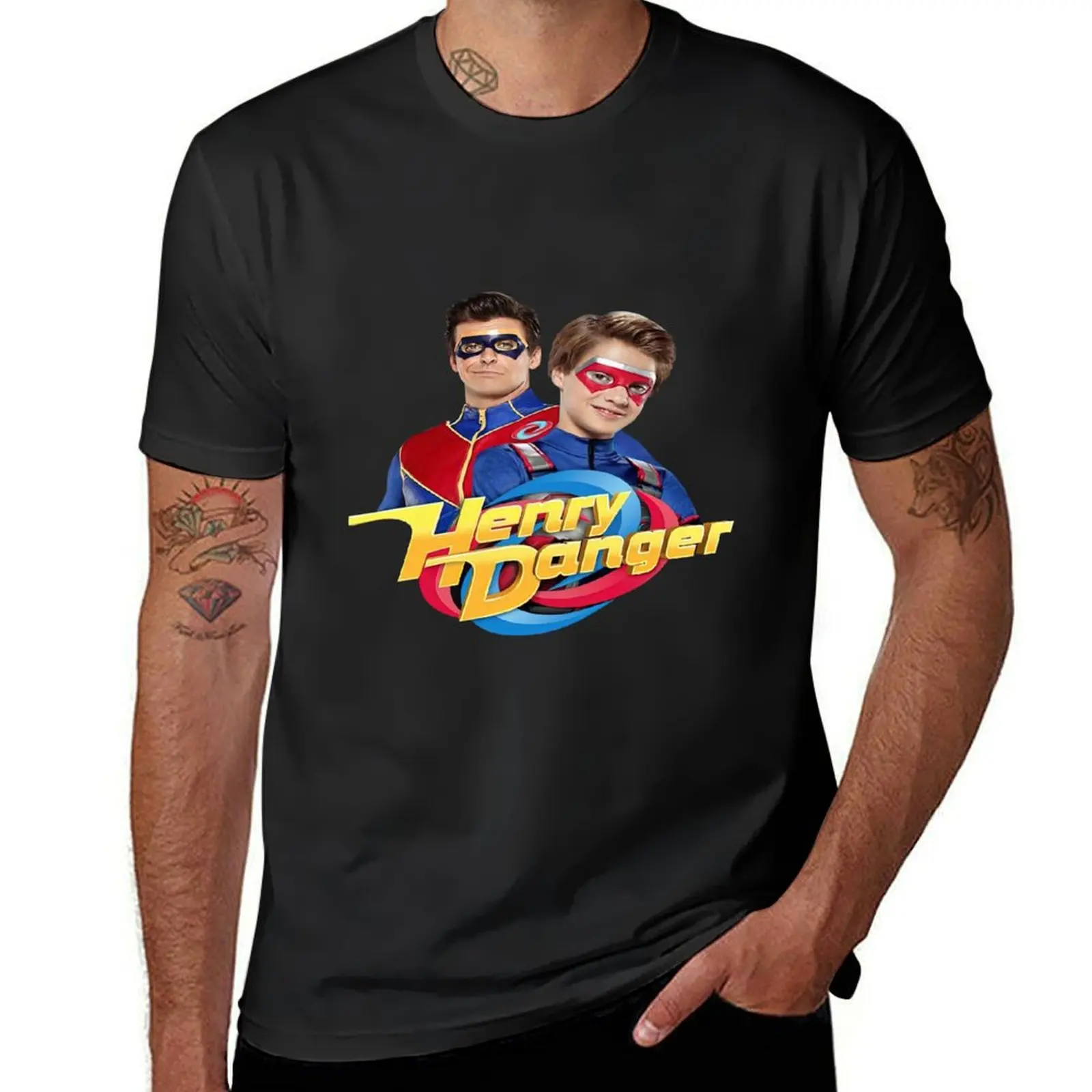 

Henry Danger and Captain Man T-Shirt blanks plain kawaii clothes summer tops mens plain t shirts