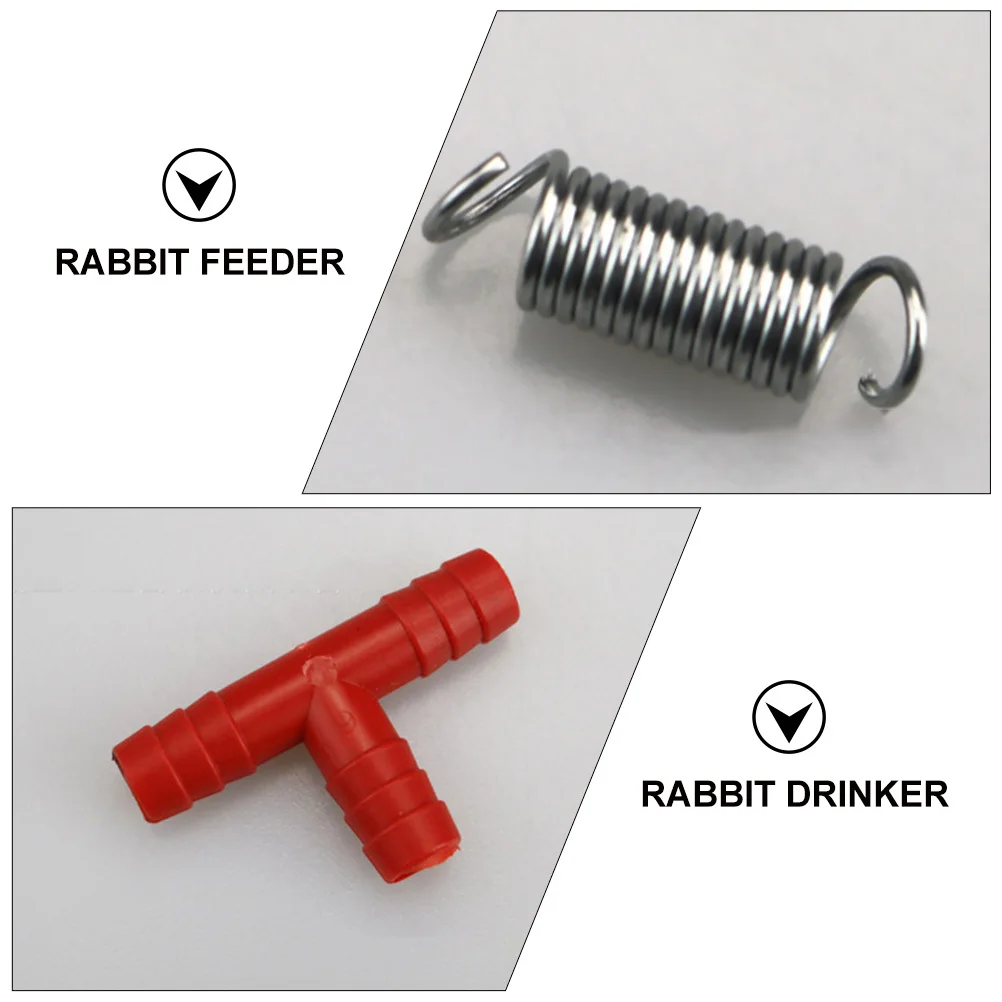 

5Pcs Rabbit Waterer Spring Type Automatic Drinker Removable Cleaning No Leaking Rabbit Cage Feeder Small Animal Water Dispenser