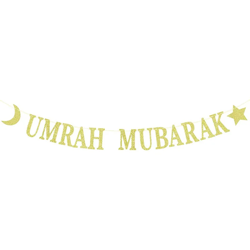 Umrah Mubarak Banner Eid Mubarak Banner Party Decorations Supplies
