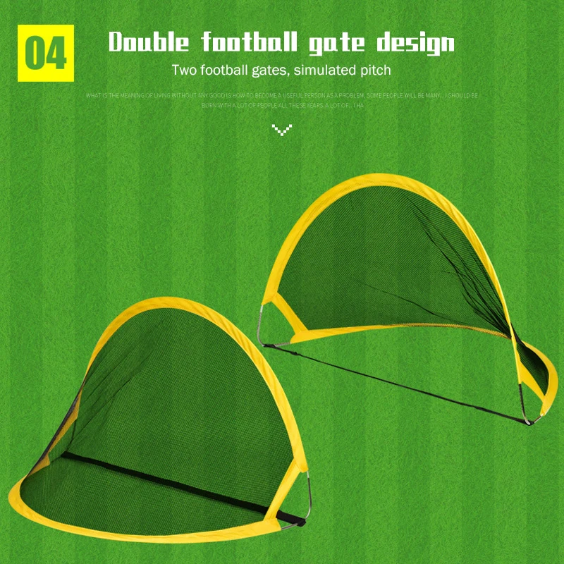 2In1 Portable Soccer Football Goal Net Sports Set Folding Training Goal Net for Kids Outdoor Toy Garden Toy Parent-Child Toys