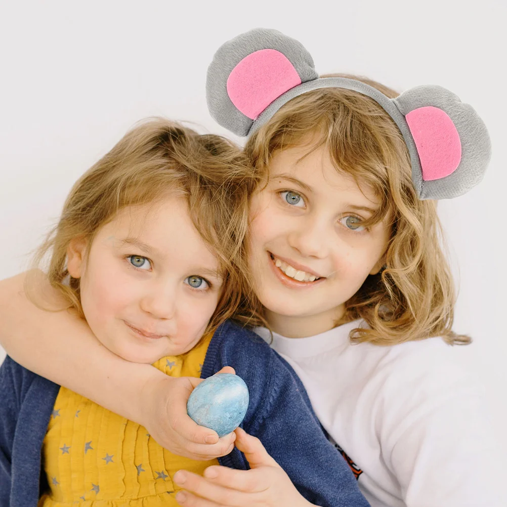 1 Set graues Maus-Stirnband mit Ohren und Schwanz, weiches, leichtes Kostümzubehör für Kinder-Verkleidungsveranstaltungen, bequemer Sitz