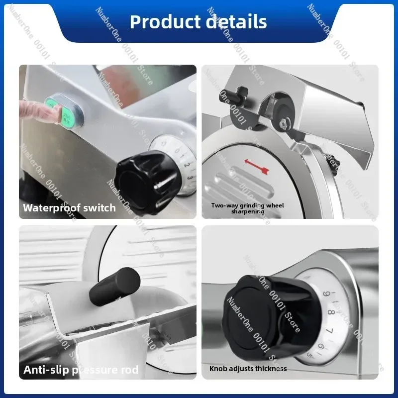 

Профессиональная электрическая мясорезка 10 дюймов | Автоматическая машина для точной нарезки рулетов из баранины и деликатесных мясных изделий