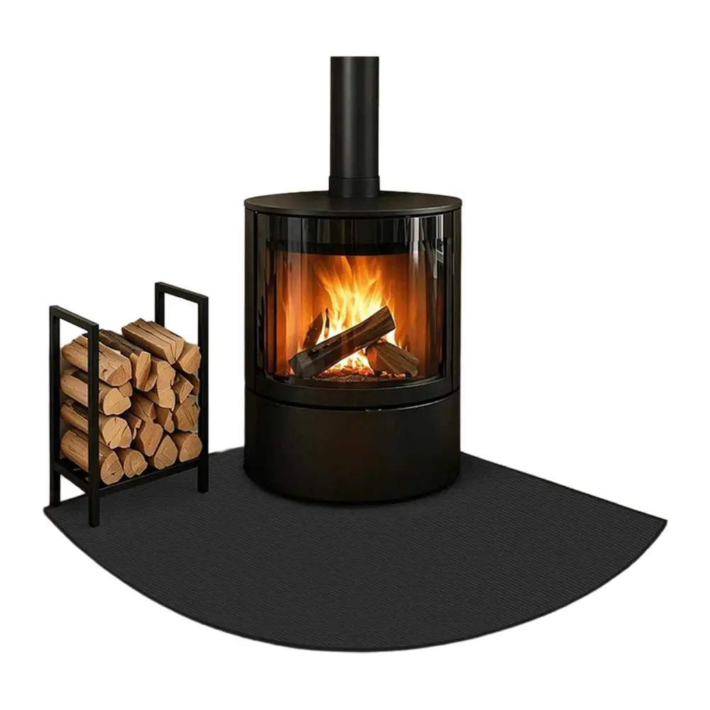 Heat Resistant Mat for Stove Fireproof Fireplace Mat Three-layer Flame Resistant Hearth Rug Heat Resistant Wood Stove for Indoor