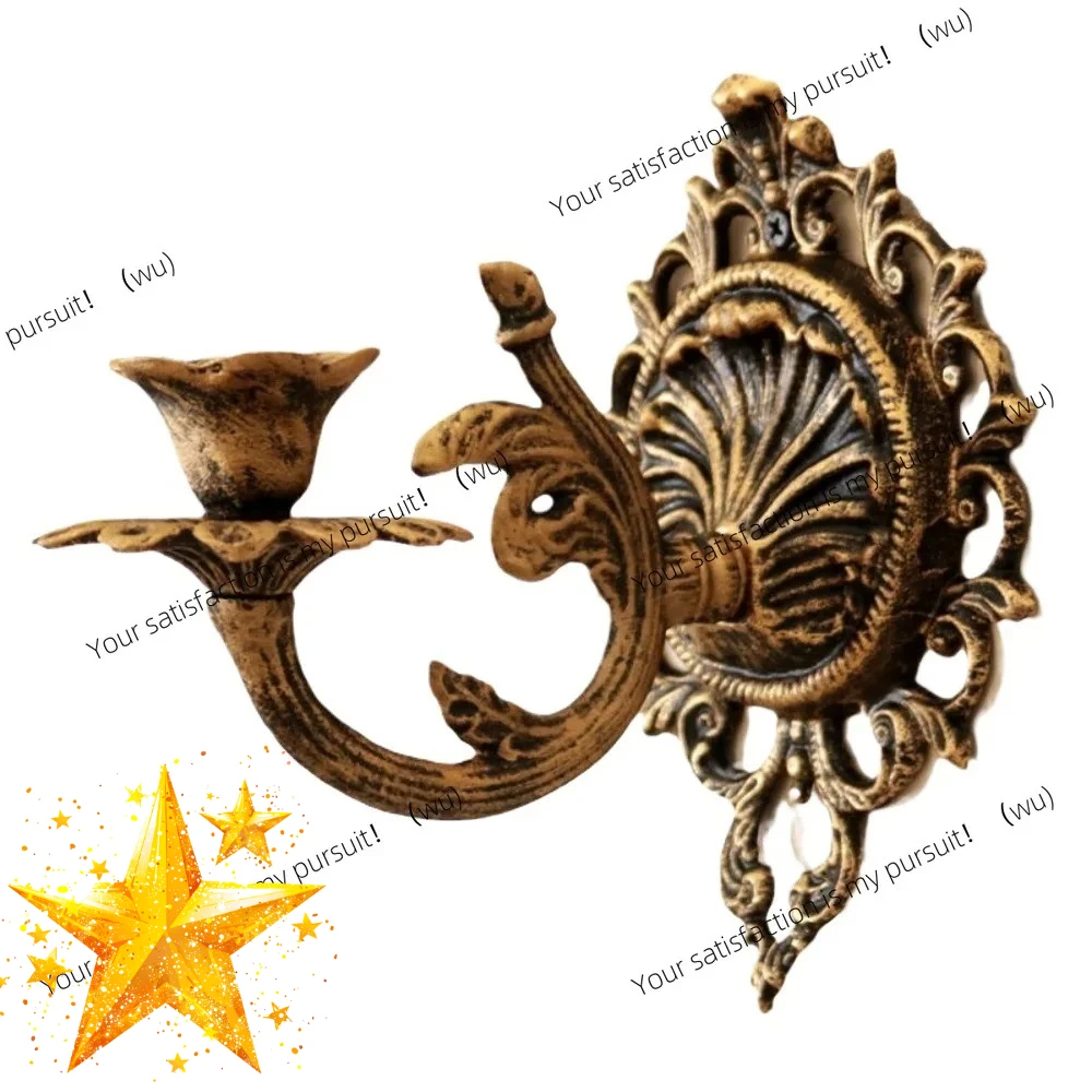 European aristocratic wall-mounted cast iron candle holder bronze old gardening groceries decorative pendant