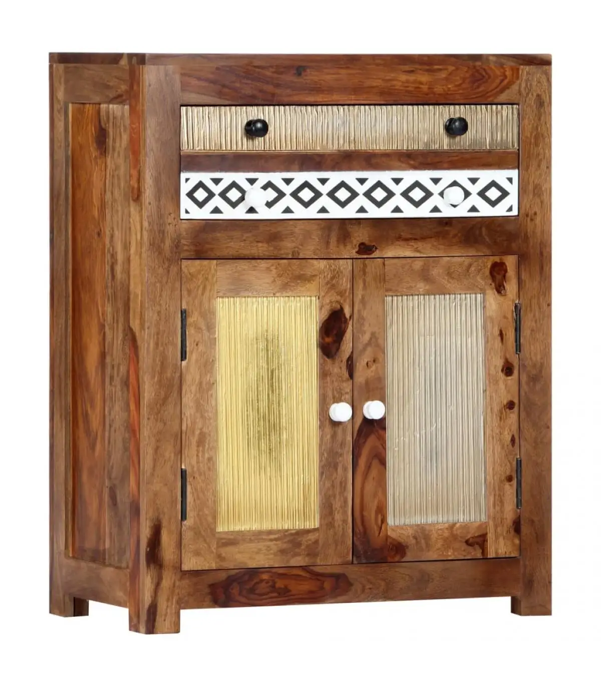 Sheesham solid wood side cabinet 60x30x75 cm