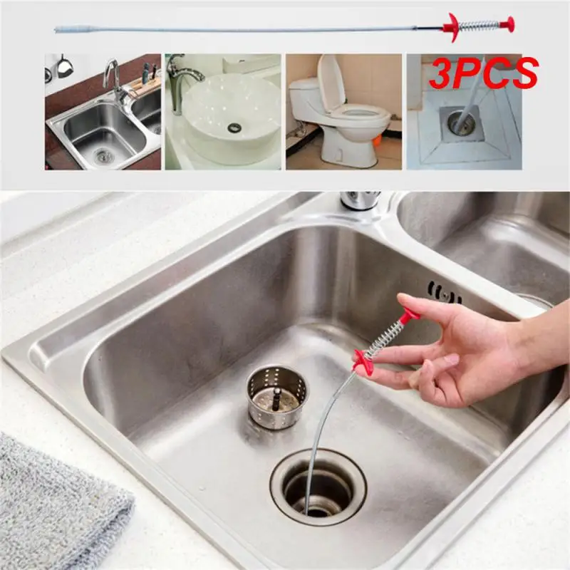 

3PCS Convenient Catcher Wear-resistant Sewer Portable Dredge Artifact Household Safety Sink Universal Bathroom Kitchen Simple