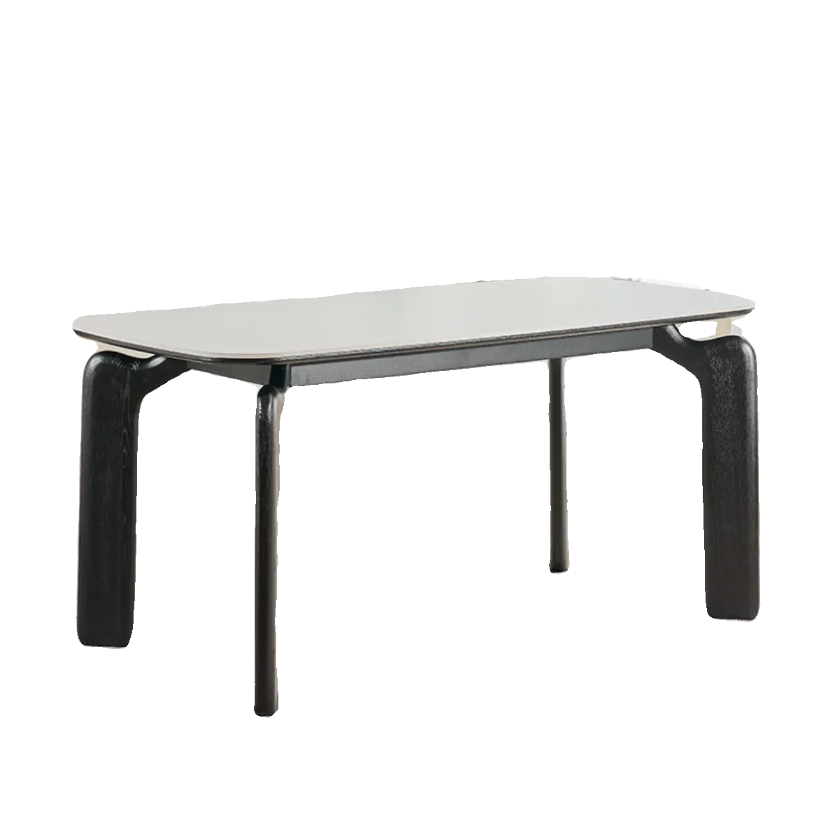 

Cream wind dining table, ash wood leg dining table, small household table