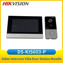 Hik Ip Video Intercom 7-Inch Monitor DS-KH6320-WTE1 DS-KH6350-Wte1 Deurbel DS-KV6113-WPE1(C) Wifi Ontgrendelen Deur DS-KIS603-P(C)