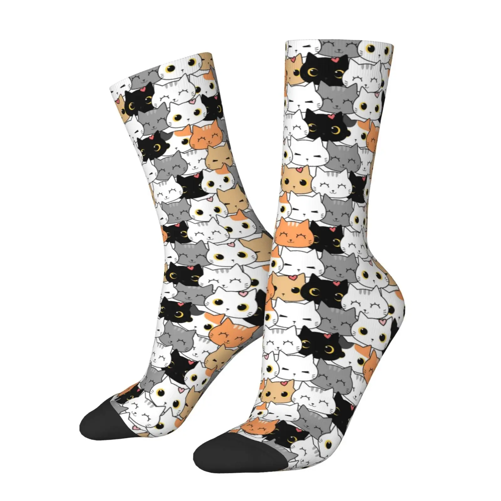 

Funny Cute Cats Pattern Socks Retro Trend Crazy Street Hip-Hop Socks Breathable Non-slip Casual Sports Socks Novelty Party Gift