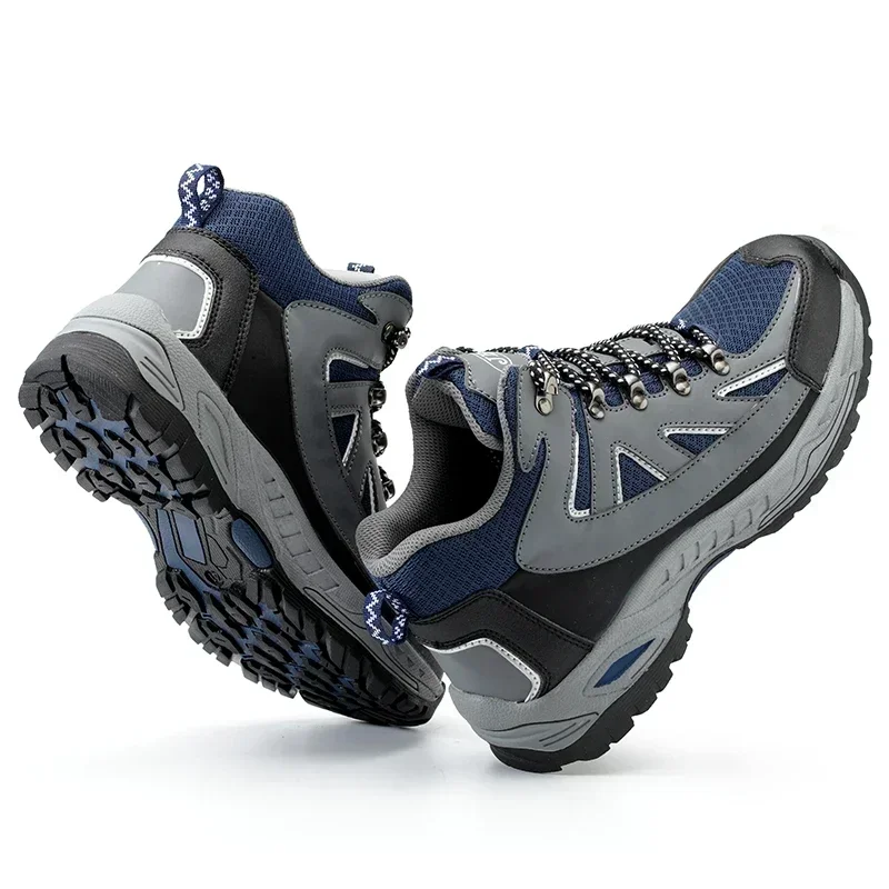 US.EU 安全靴男性用不滅の作業用アウトドアブーツスチールつま先キャップ耐パンク性アンチスマッシュ高品質保温スニーカー