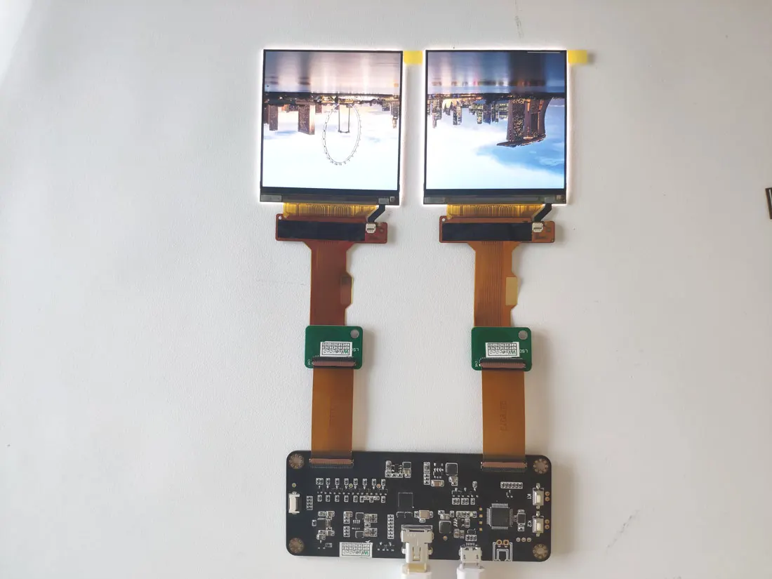Tela LCD dupla para VR e AR Headset, Mixed Reality Display, DP para MIPI Driver Board, 2880*1440, 2K, 120Hz, 2,9 polegadas