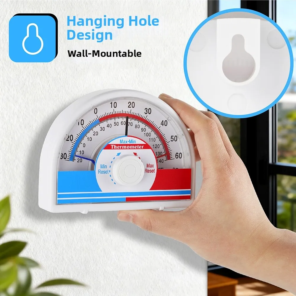 Min Max Thermometer Recorder -30C to 60C -20F to 140F Manual for reset Dual Scale for Indoor Monitoring Use Min