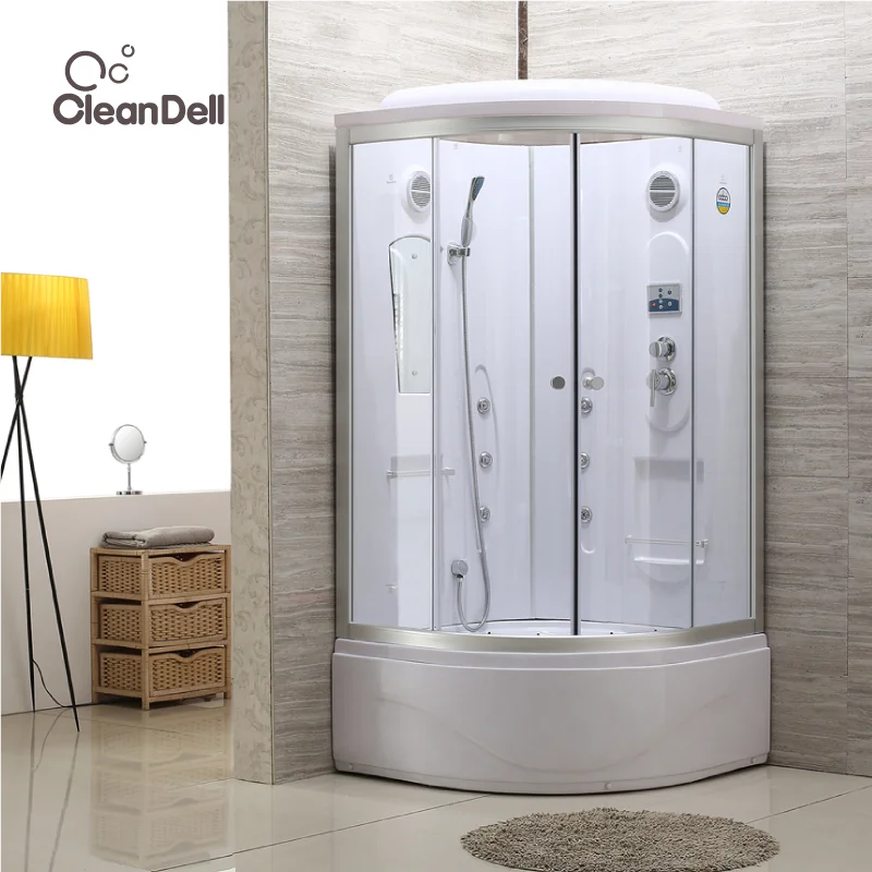 

Deluxe Steam Shower Room, White Whole Bathroom Shower Room With Bathtub Tempered Glass Shower Room