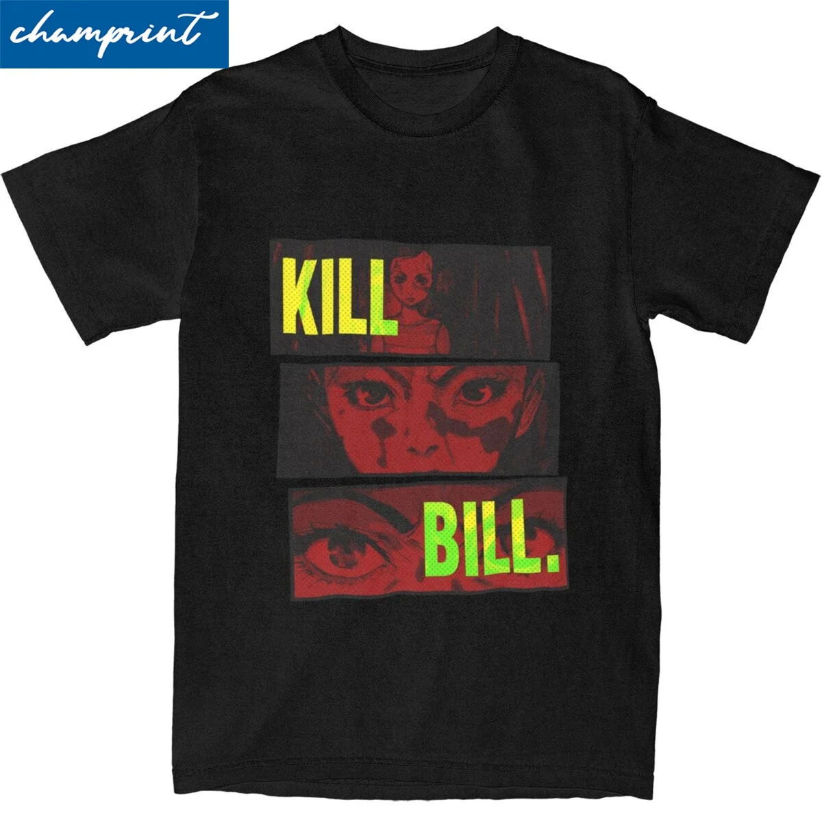 Retro Kill Bill Tshirts Men Round Neck Short Sleeve Tops Cotton Summer Top Tee